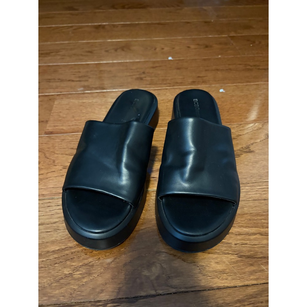 BCBGeneration Farah Black Platform Slide Sandals … - image 4